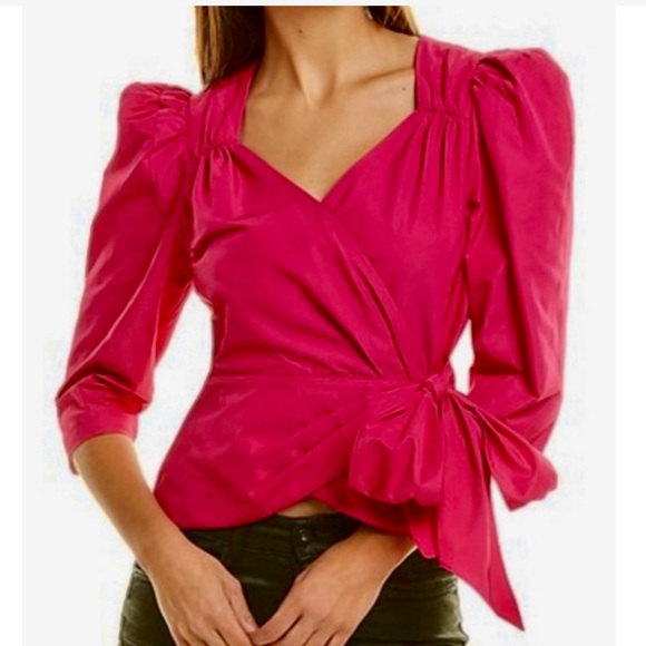 Rebecca Taylor Taffeta Bow Top - Picture 4 of 14